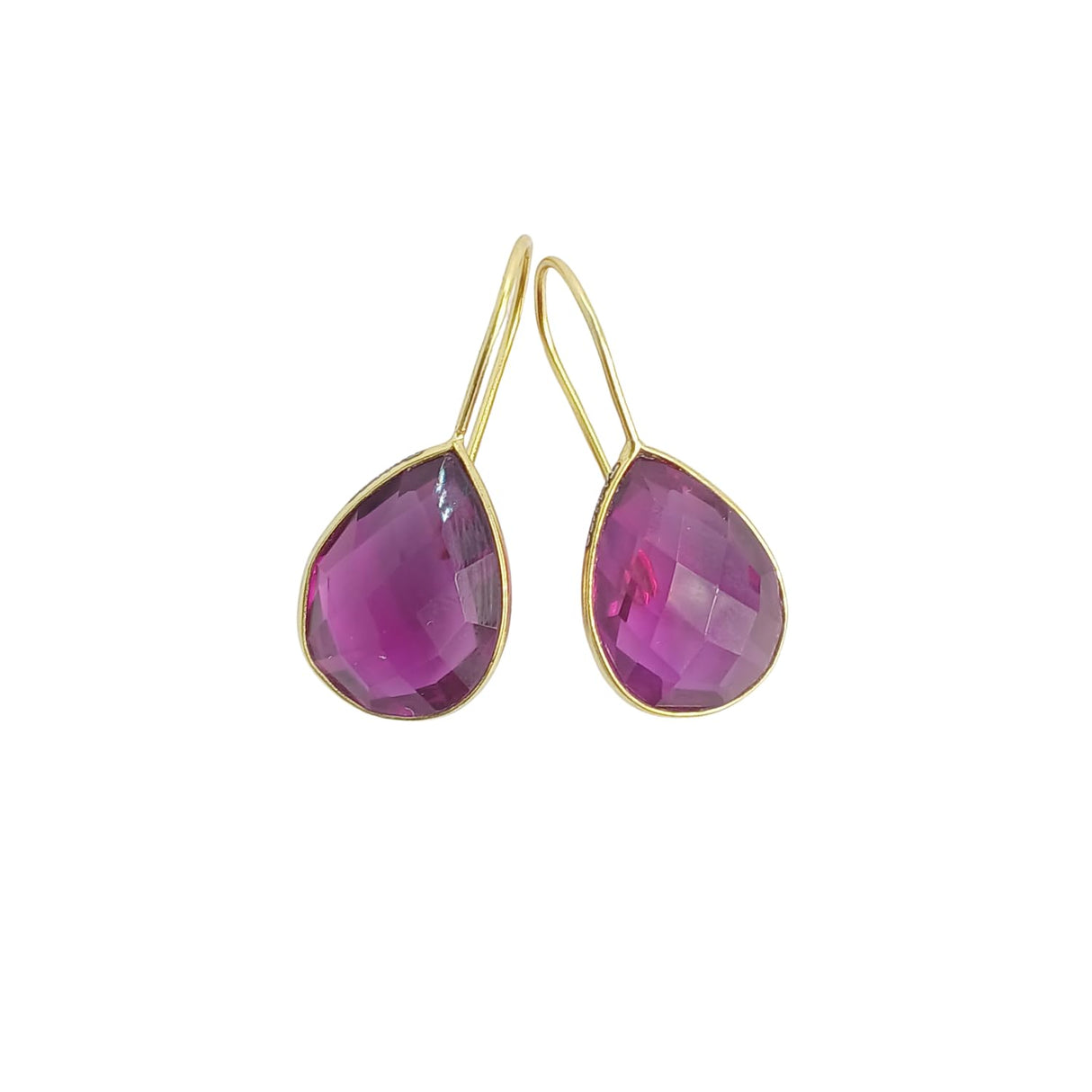 Ohrhänger aus vergoldetem 925er Sterlingsilber mit Mondstein (Amethyst)